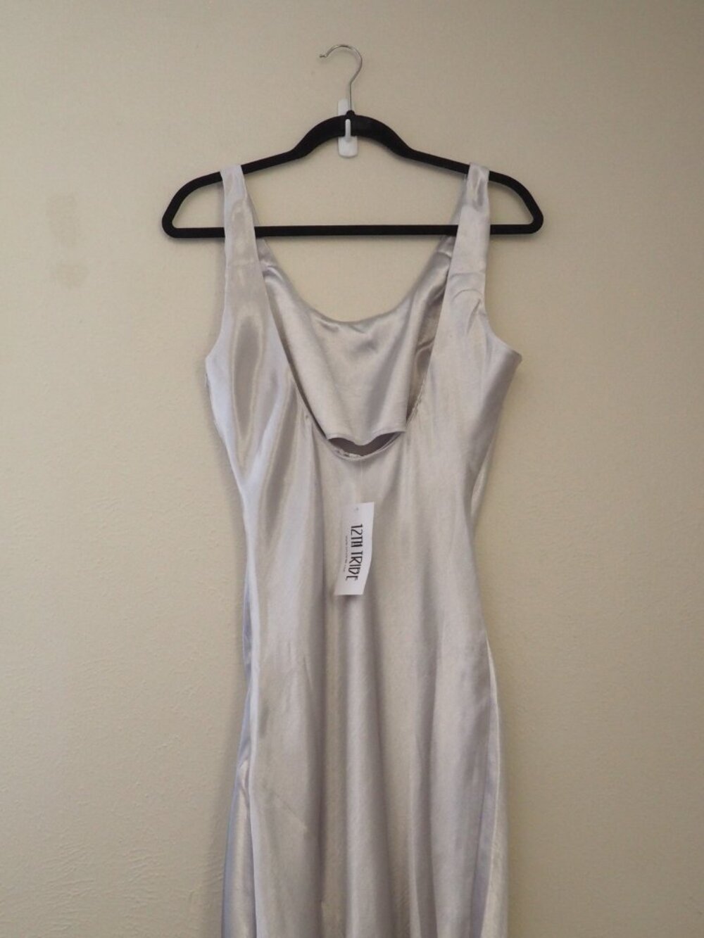 NWT 12th Tribe Orion Silver Metallic Sleeveless Maxi Dress sz XL - Picture 7 of 7